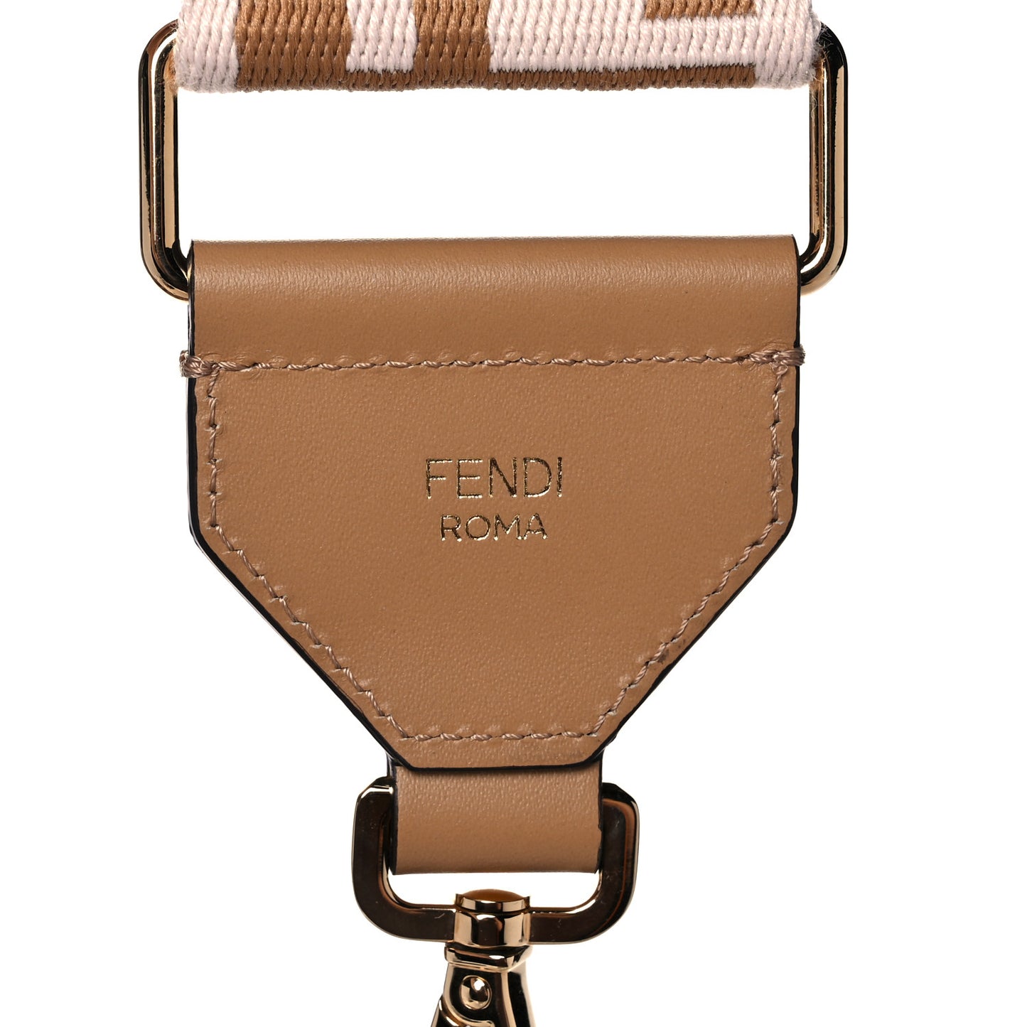 Ribbon Vitello King FF 1974 Adjustable Strap You Poudre Cuoio Miele Scuro
