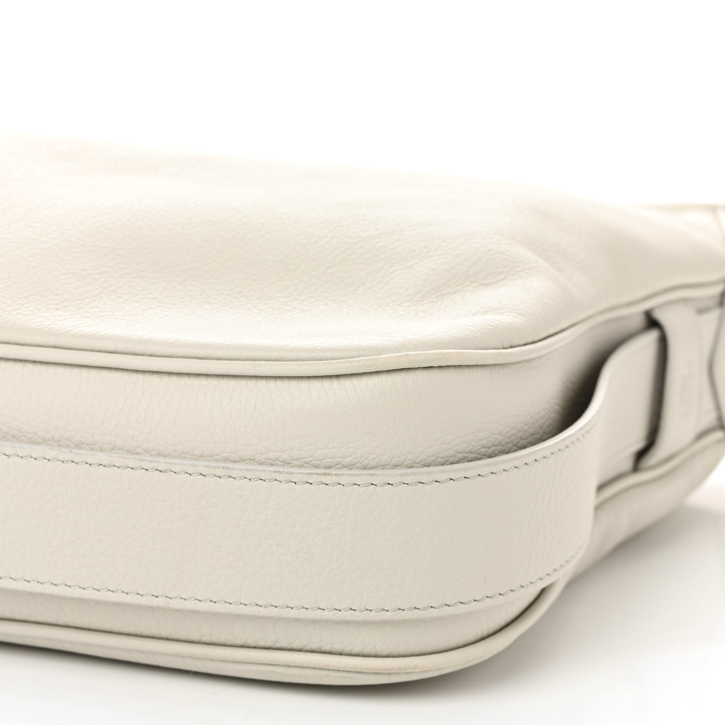 Supple Calfskin Large Romy Shoulder Bag Rice