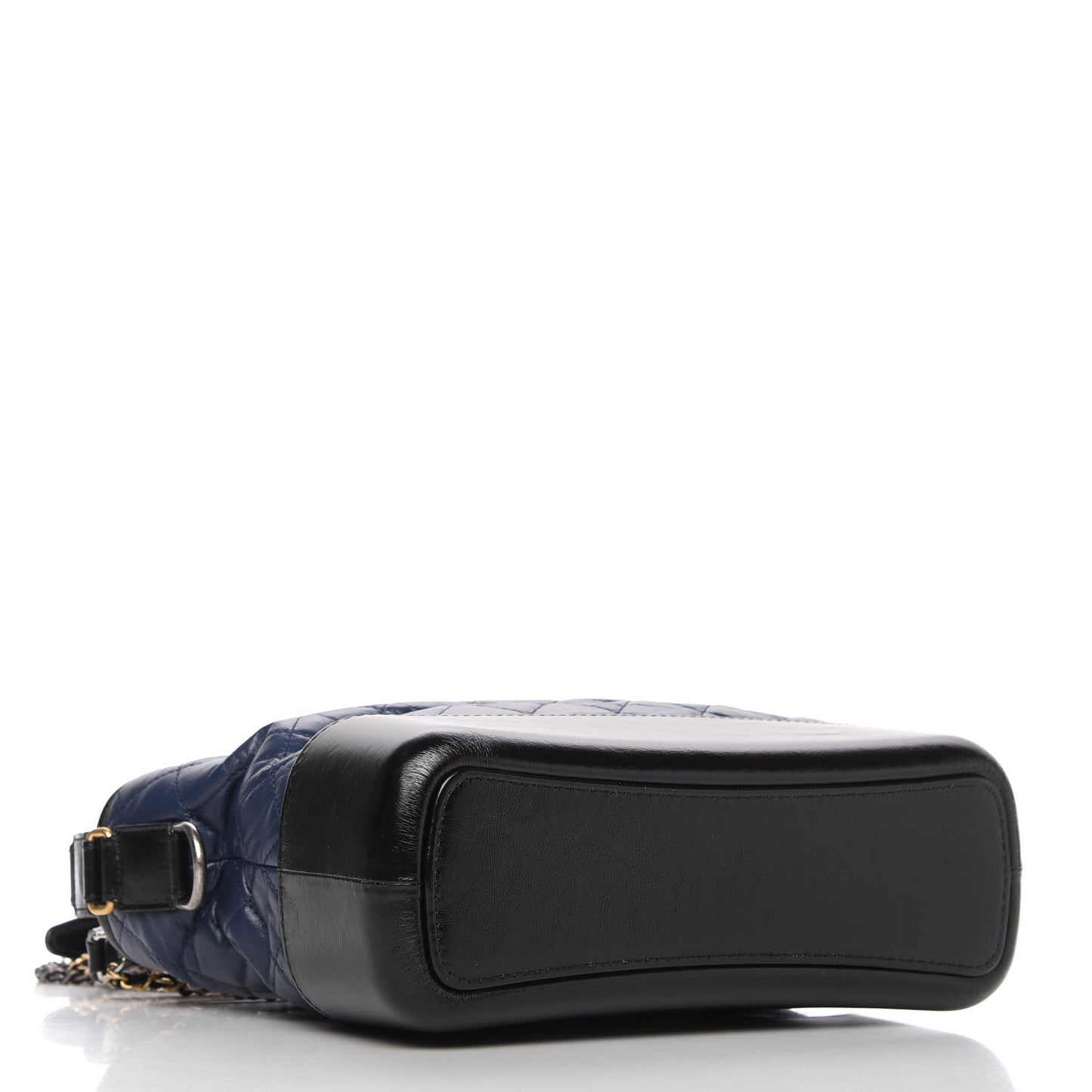 Aged Calfskin Quilted Medium Gabrielle Hobo Navy Black