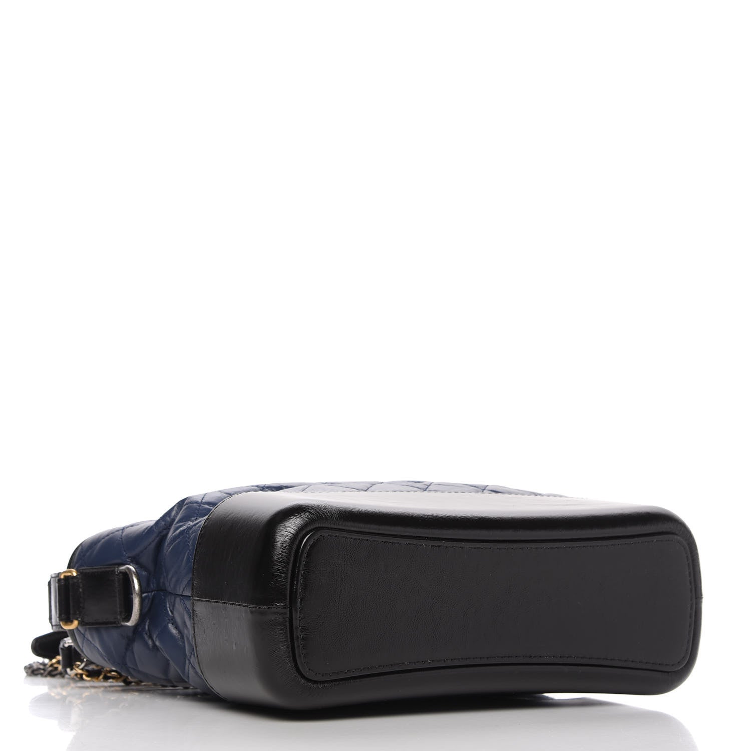 Chanel Aged Calfskin Quilted Medium Gabrielle Hobo Navy Black 4 of 10