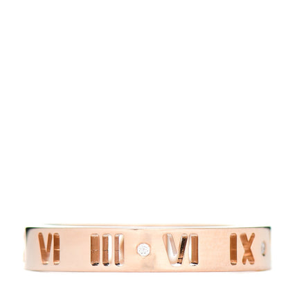 Tiffany 18K Rose Gold Diamond Atlas Pierced Ring 54 7 3 of 5