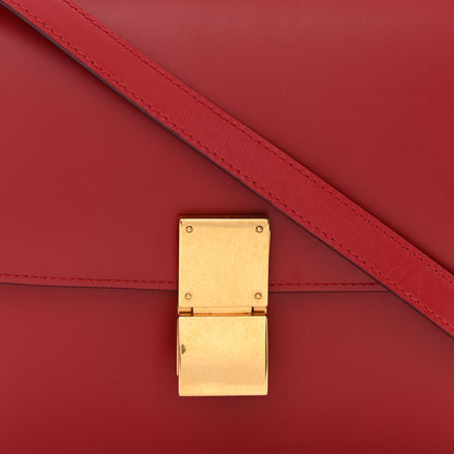Celine Box Calfskin Medium Classic Box Flap Bag Red 9 of 11