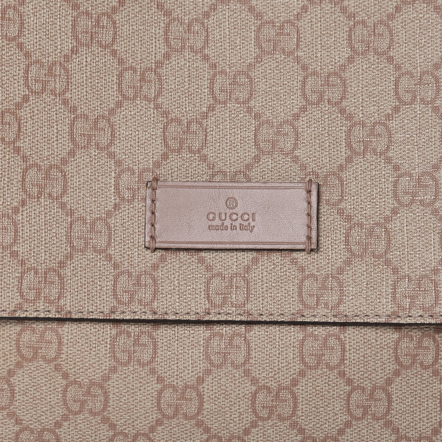 GG Supreme Monogram Messenger Diaper Bag Beige
