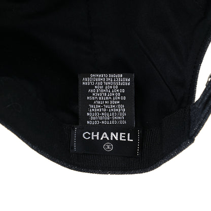 Chanel Cotton Sequin CC Cap Hat Black 7 of 8
