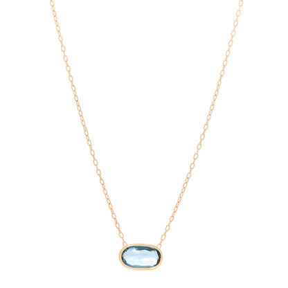 Marco Bicego 18K Yellow Gold London Blue Topaz Delicati Pendant Necklace 1 of 5