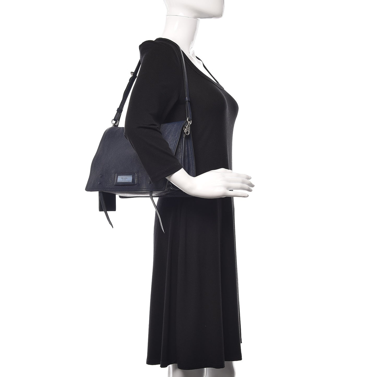 Glace Calf Etiquette Flap Baltico Astrale