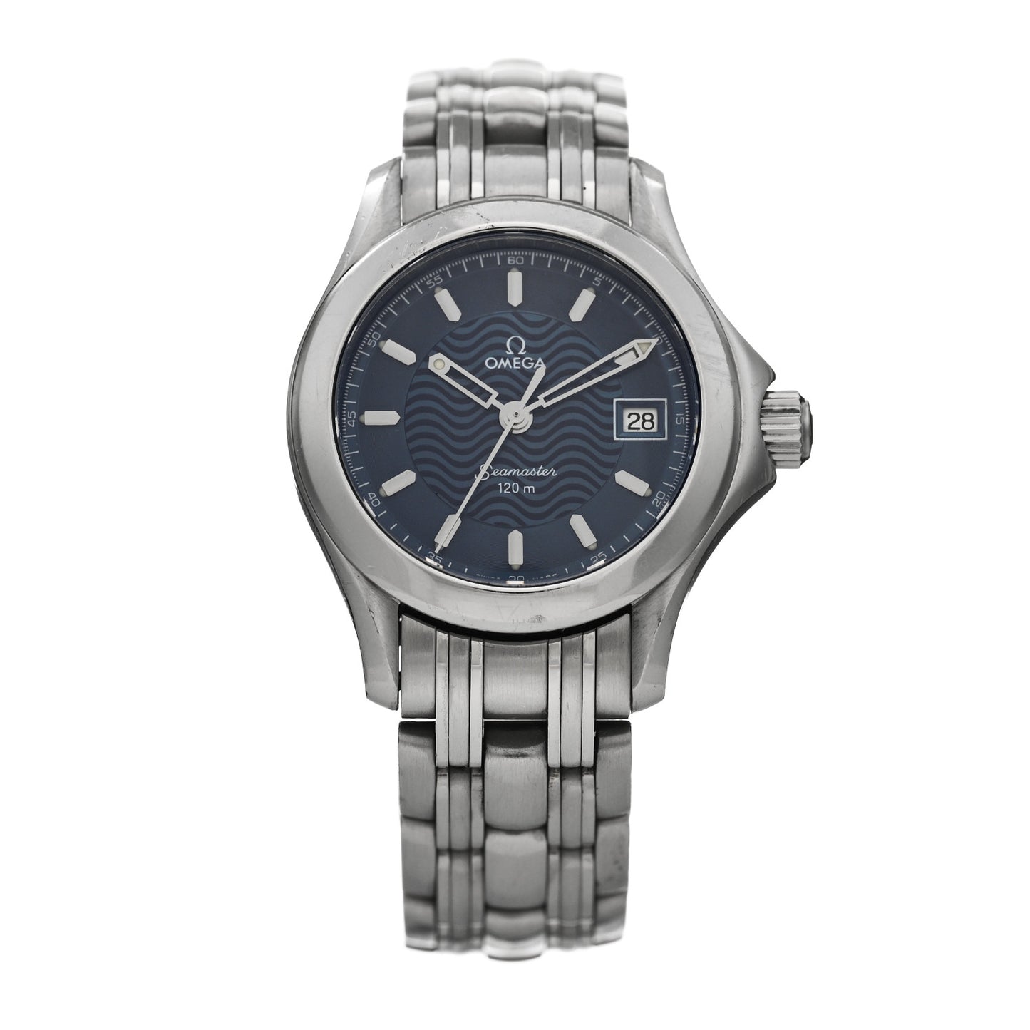 Stainless Steel 28mm Seamaster Quartz Watch Blue 2581.81