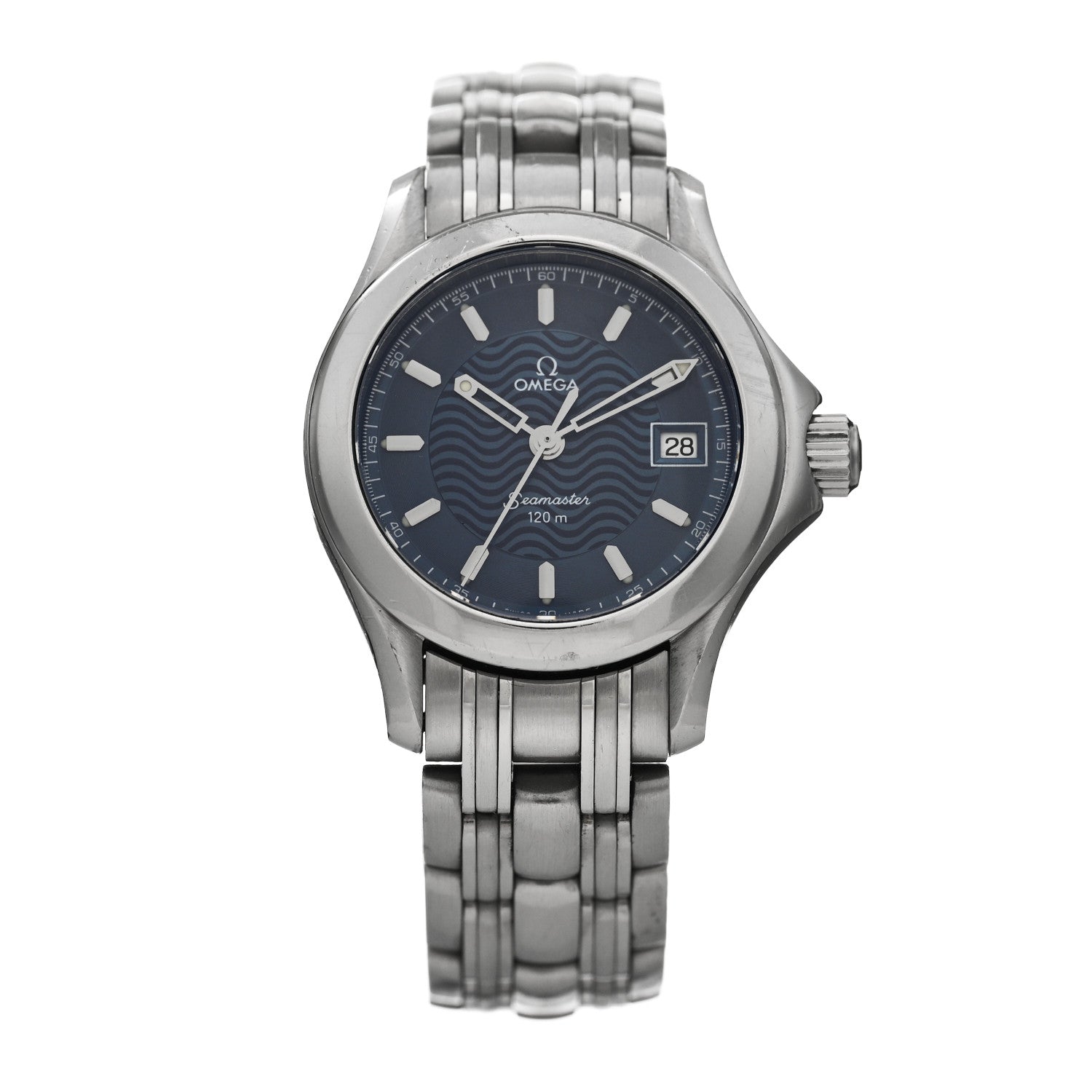 Omega Stainless Steel 28mm Seamaster Quartz Watch Blue 2581.81 1 of 4