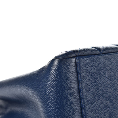 Chanel Caviar Quilted Grand Shopping Tote GST Dark Navy Blue 10 of 13