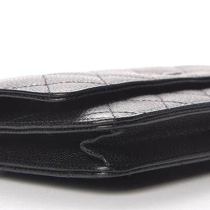 Chanel Caviar Quilted Wallet On Chain WOC Black 9 of 10