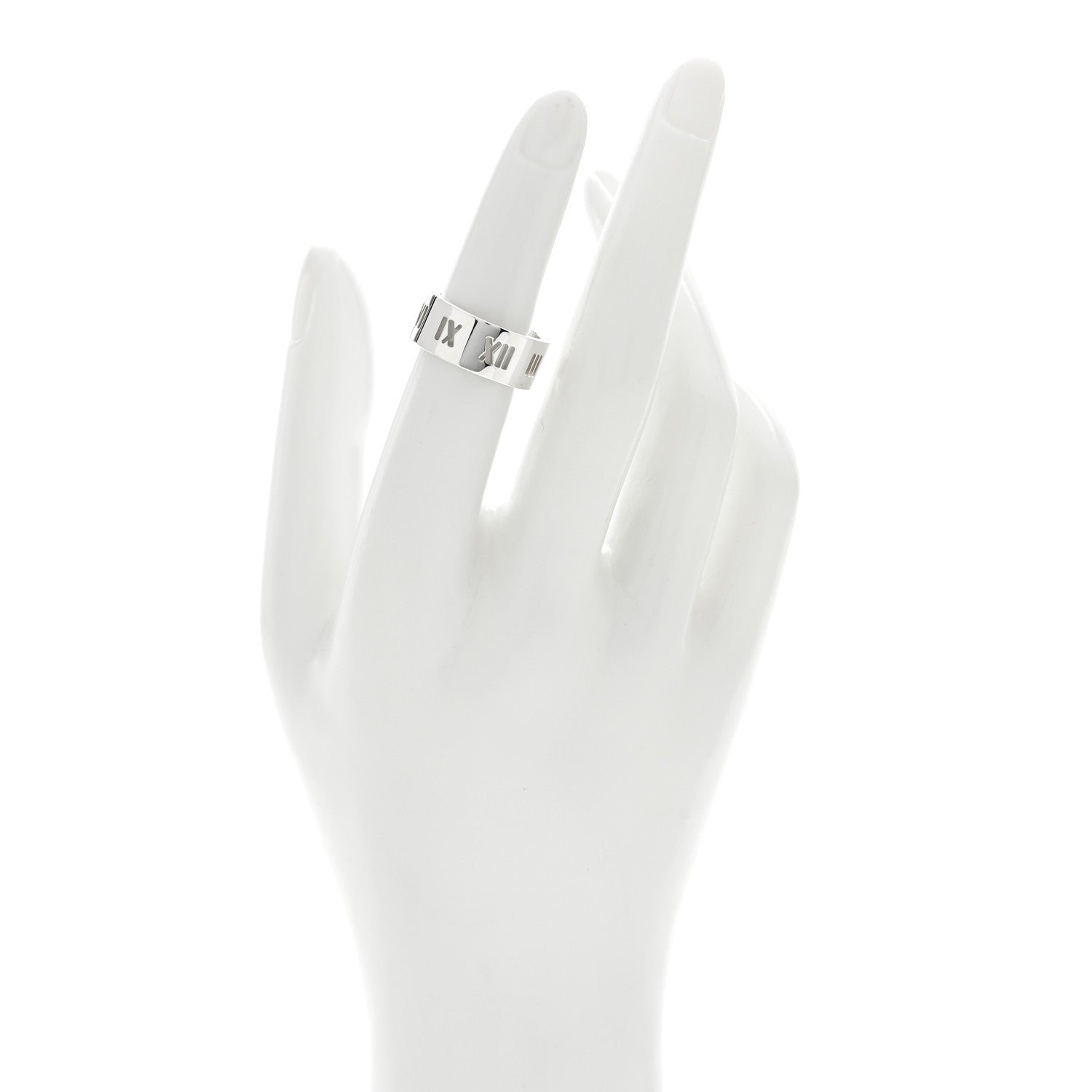 Tiffany Sterling Silver Wide Atlas Pierced Ring 50 5.5 2 of 5