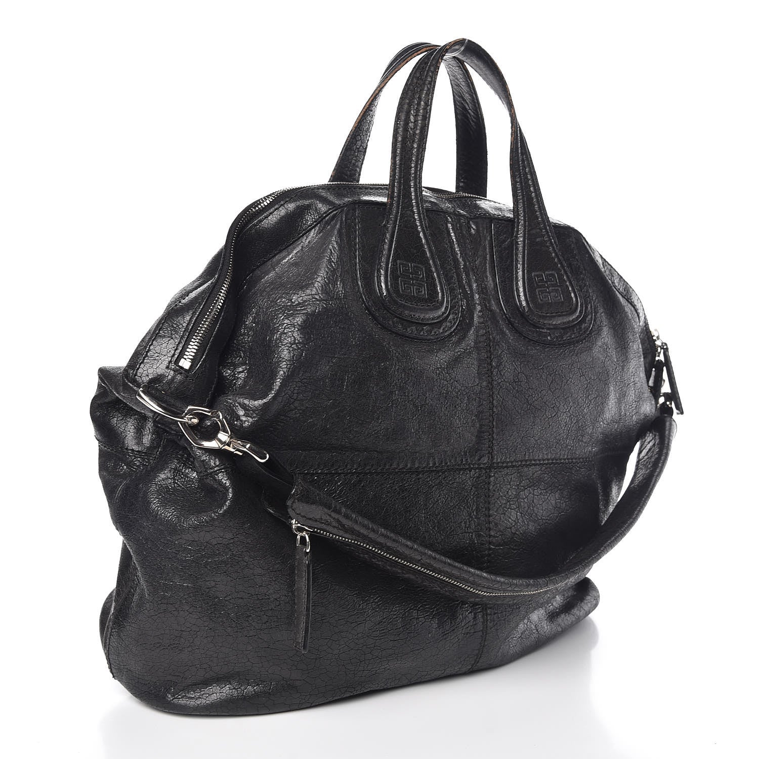 Givenchy Crinkled Patent Maxi Nightingale Black 3 of 13