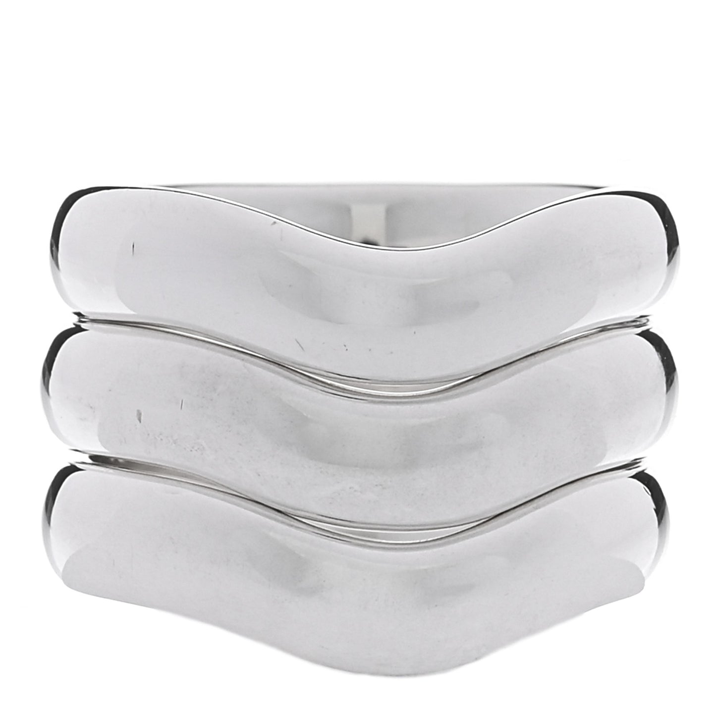 Sterling Silver Elsa Peretti Doppio Band Ring Set 54 7 - 56 7.5