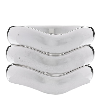 Tiffany Sterling Silver Elsa Peretti Doppio Band Ring Set 54 7 - 56 7.5 1 of 4