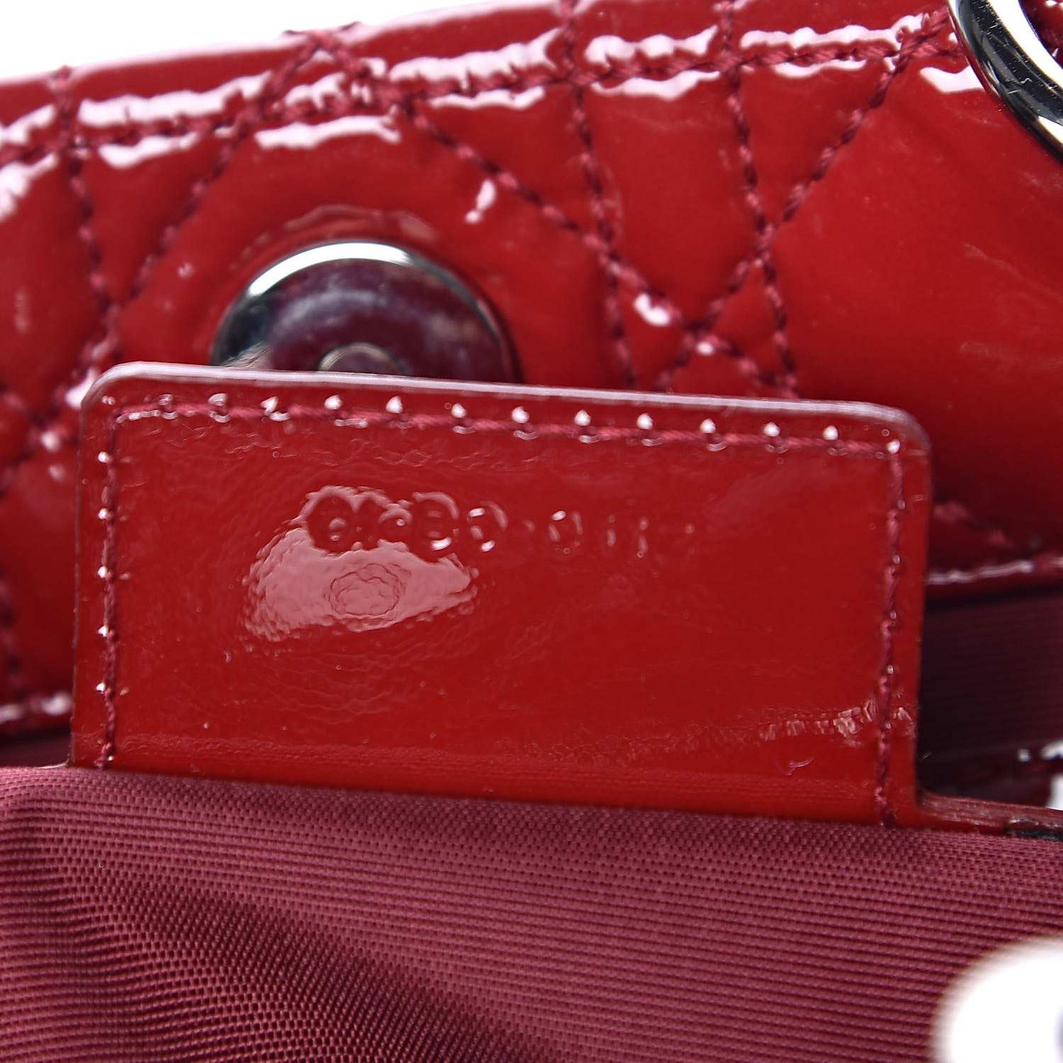 Christian Dior Patent Cannage Small Dior Soft Shopping Tote Red 7 of 10