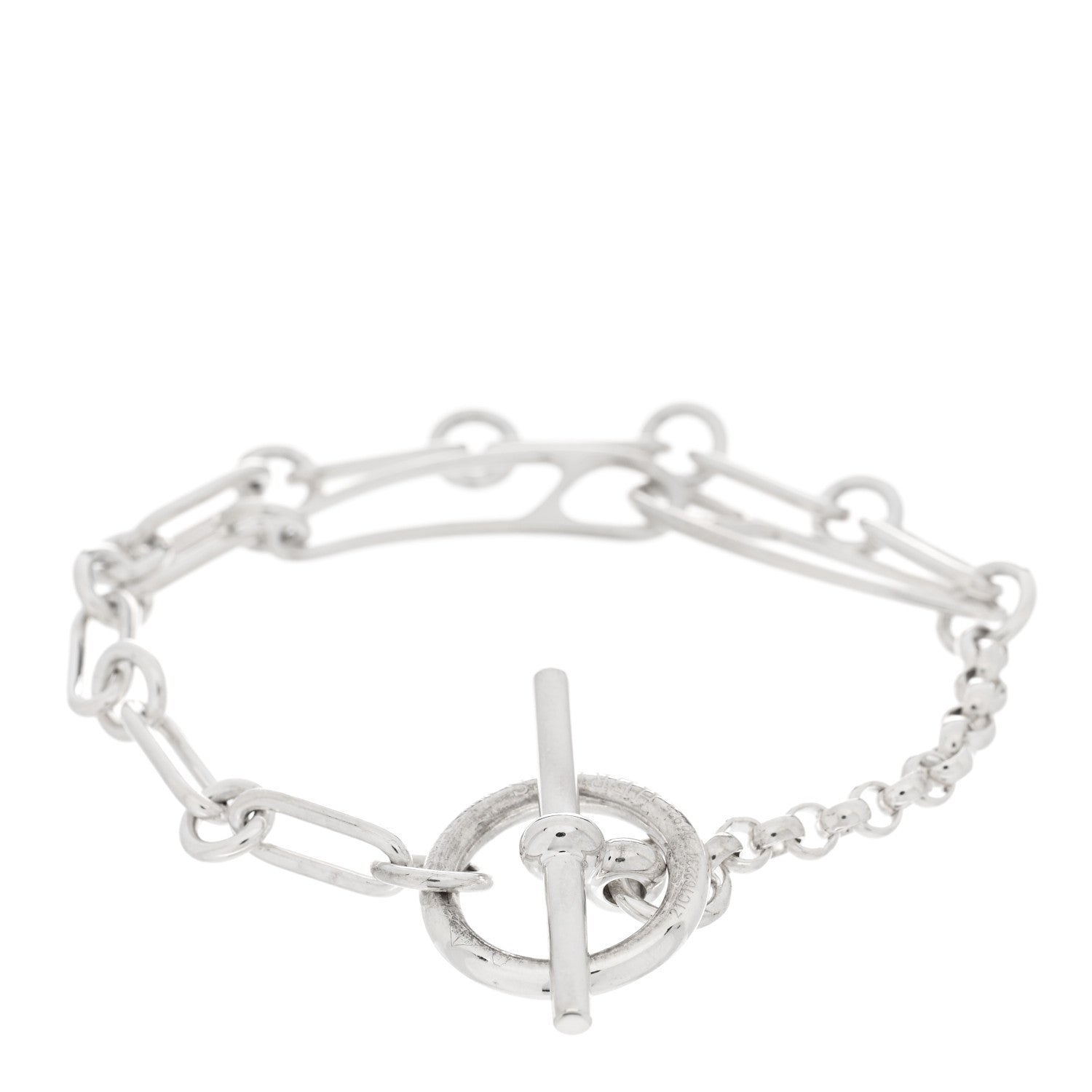 Hermes Sterling Silver Chaine d'Ancre Punk Bracelet ST 2 of 4