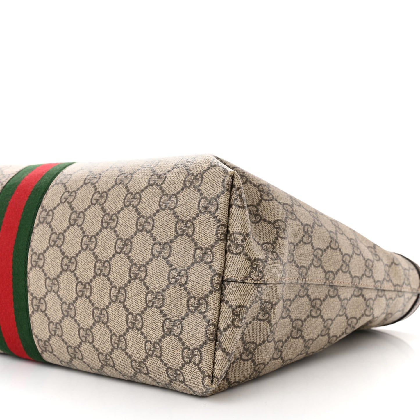 GG Supreme Monogram Medium Ophidia Shopping Tote Brown