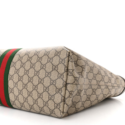 Gucci GG Supreme Monogram Medium Ophidia Shopping Tote Brown 9 of 12