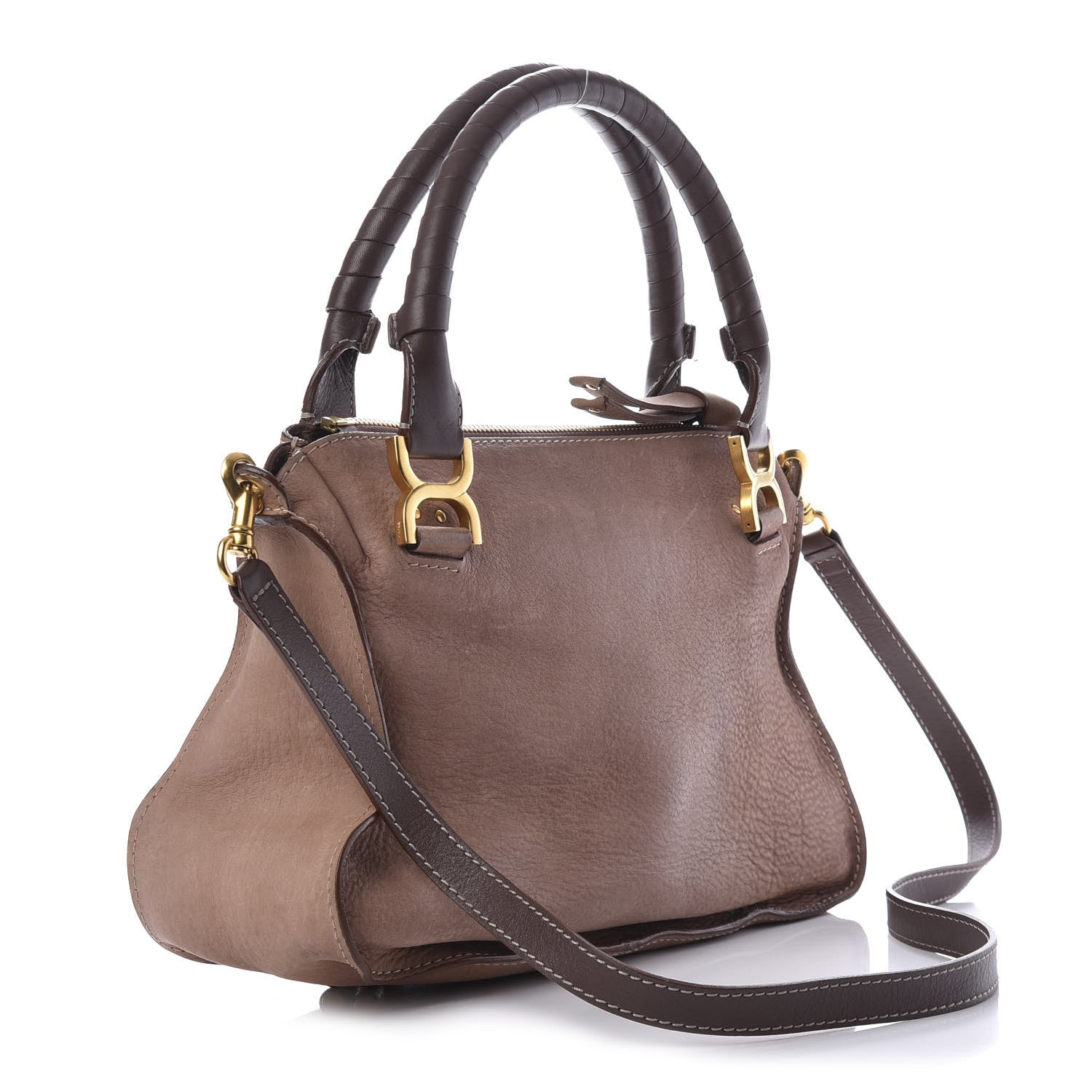 Chloe Nubuck Medium Marcie Satchel Oak 2 of 12
