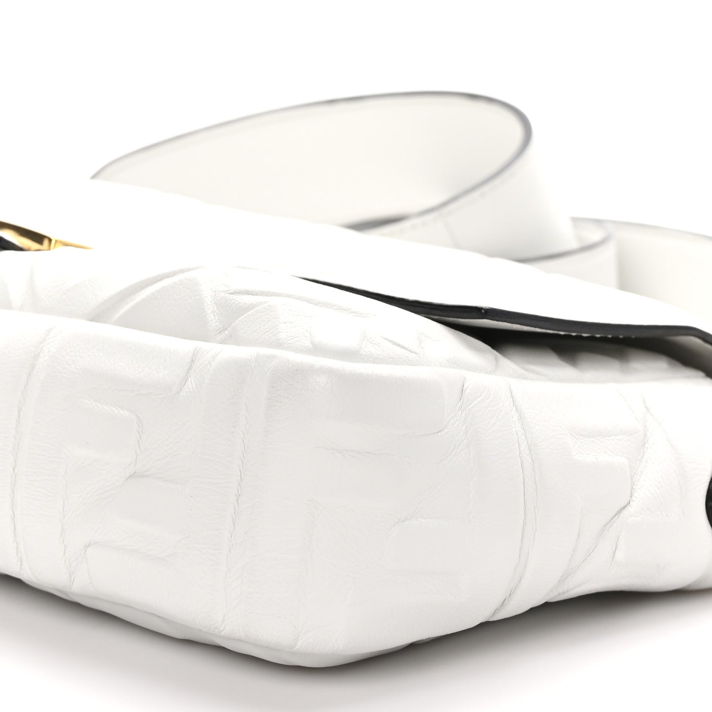Nappa FF 1974 Embossed Baguette White