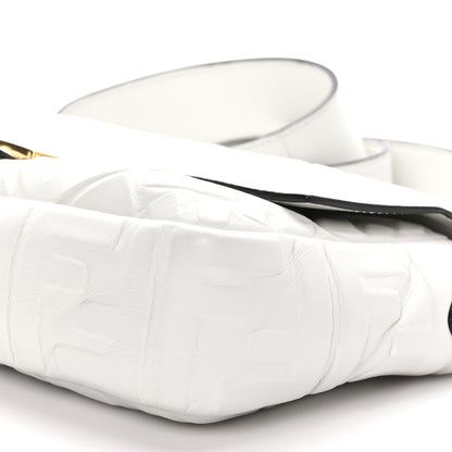Fendi Nappa FF 1974 Embossed Baguette White 8 of 8