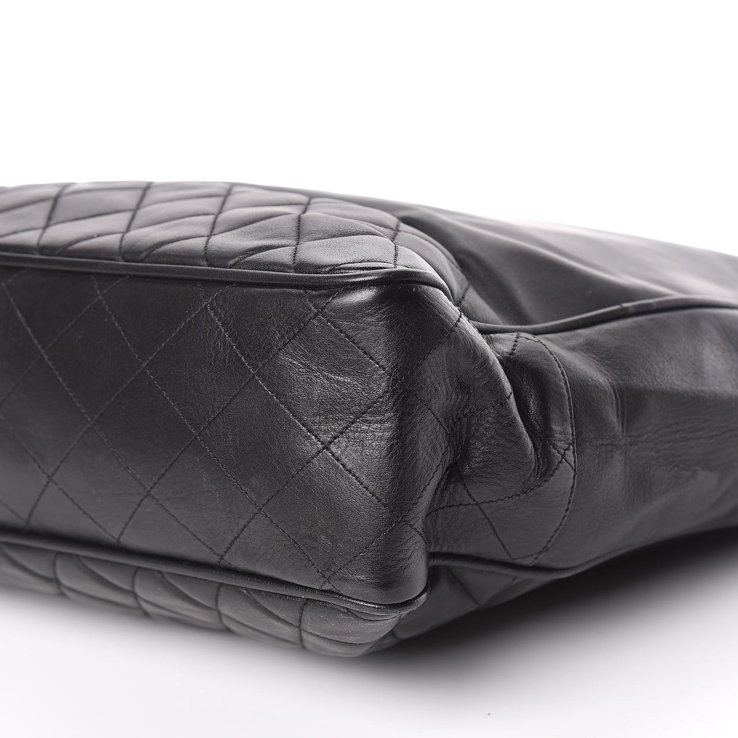 Lambskin Shopping Tote Black