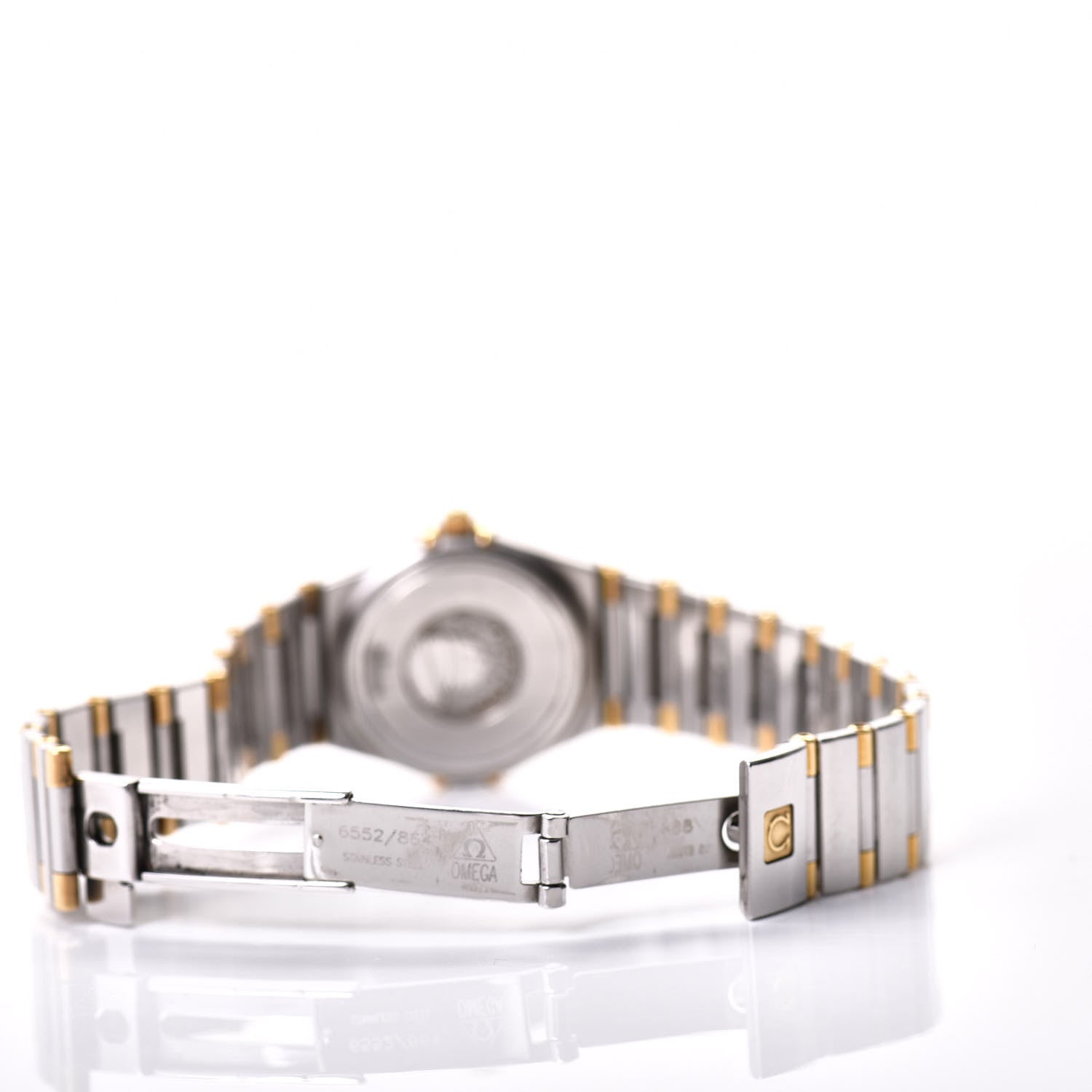 Omega Stainless Steel 18K Yellow Gold 25mm Constellation Quartz Watch White 1272.30 5 of 6