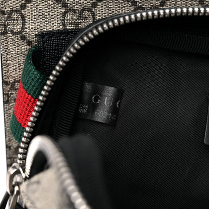 Gucci GG Supreme Monogram Web Belt Bag Black 8 of 16