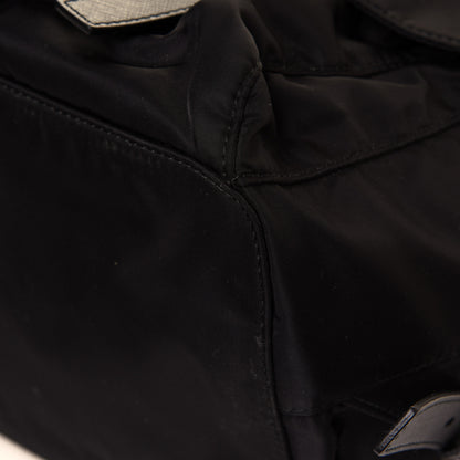 Prada Tessuto Nylon Saffiano Medium Backpack Black 9 of 12