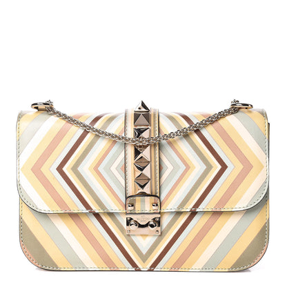 Valentino Garavani Vitello Native Couture 1975 Medium Glam Lock Rockstud Flap Multicolor 1 of 8