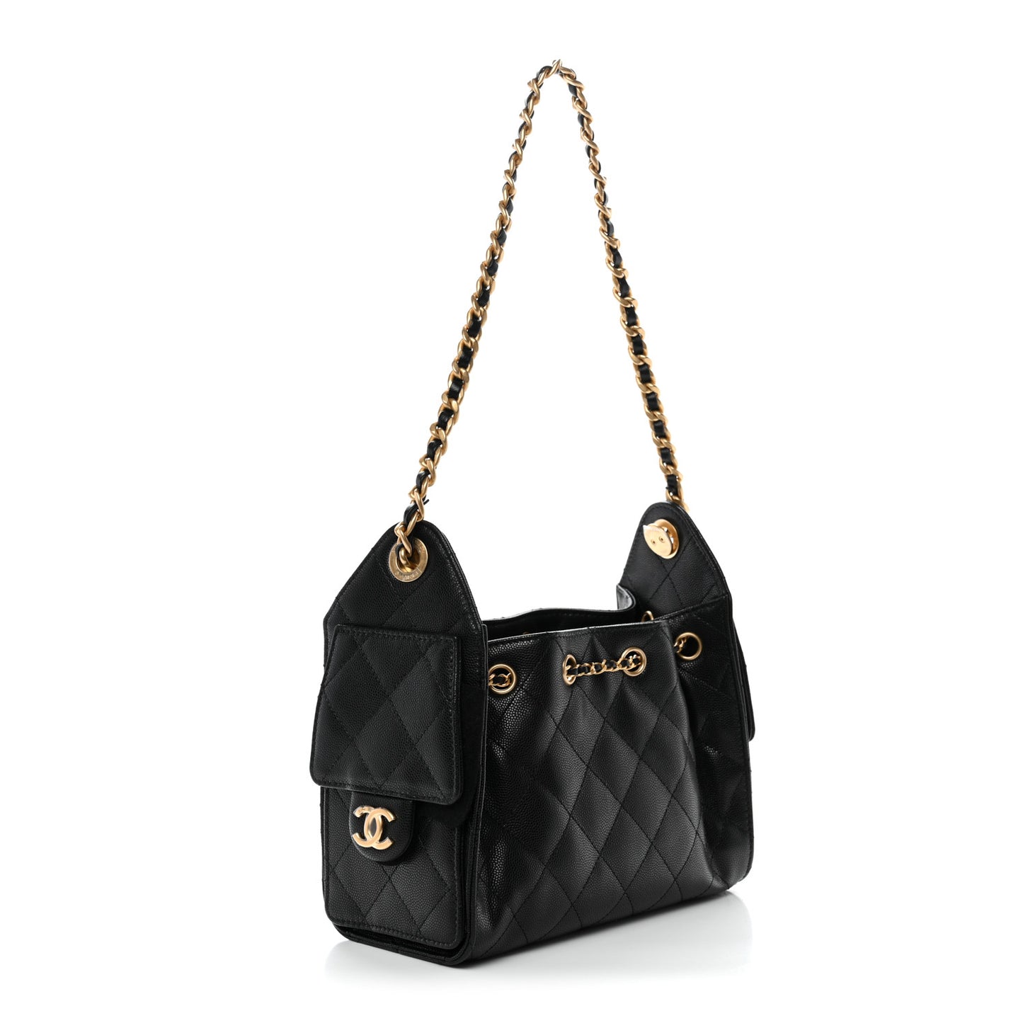 Caviar Quilted Mini Chanel 25 Handbag Black