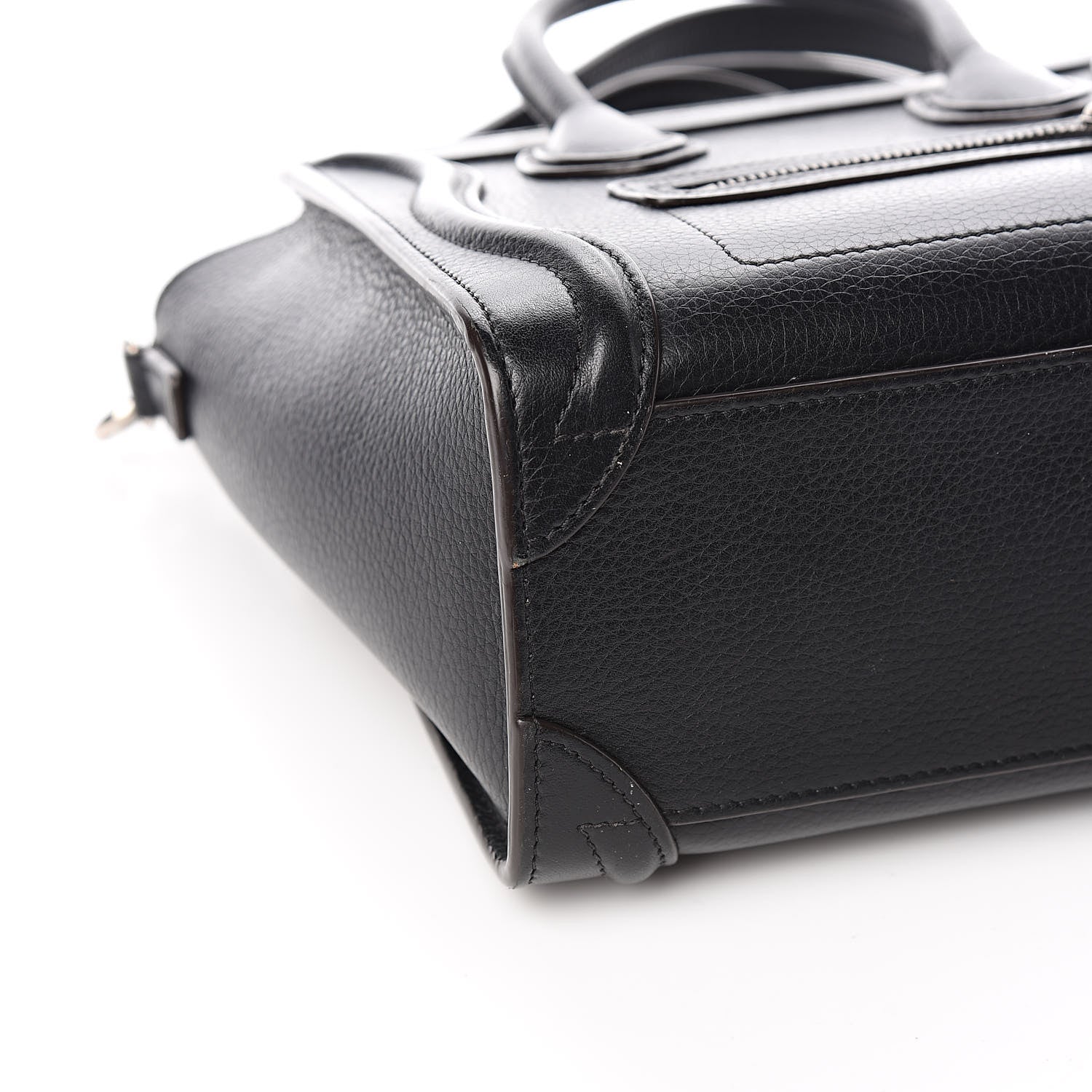 Celine Drummed Calfskin Nano Luggage Black 10 of 13