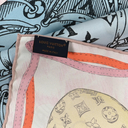 Louis Vuitton Silk Up And Away 90 Scarf Rose Clair 2 of 3