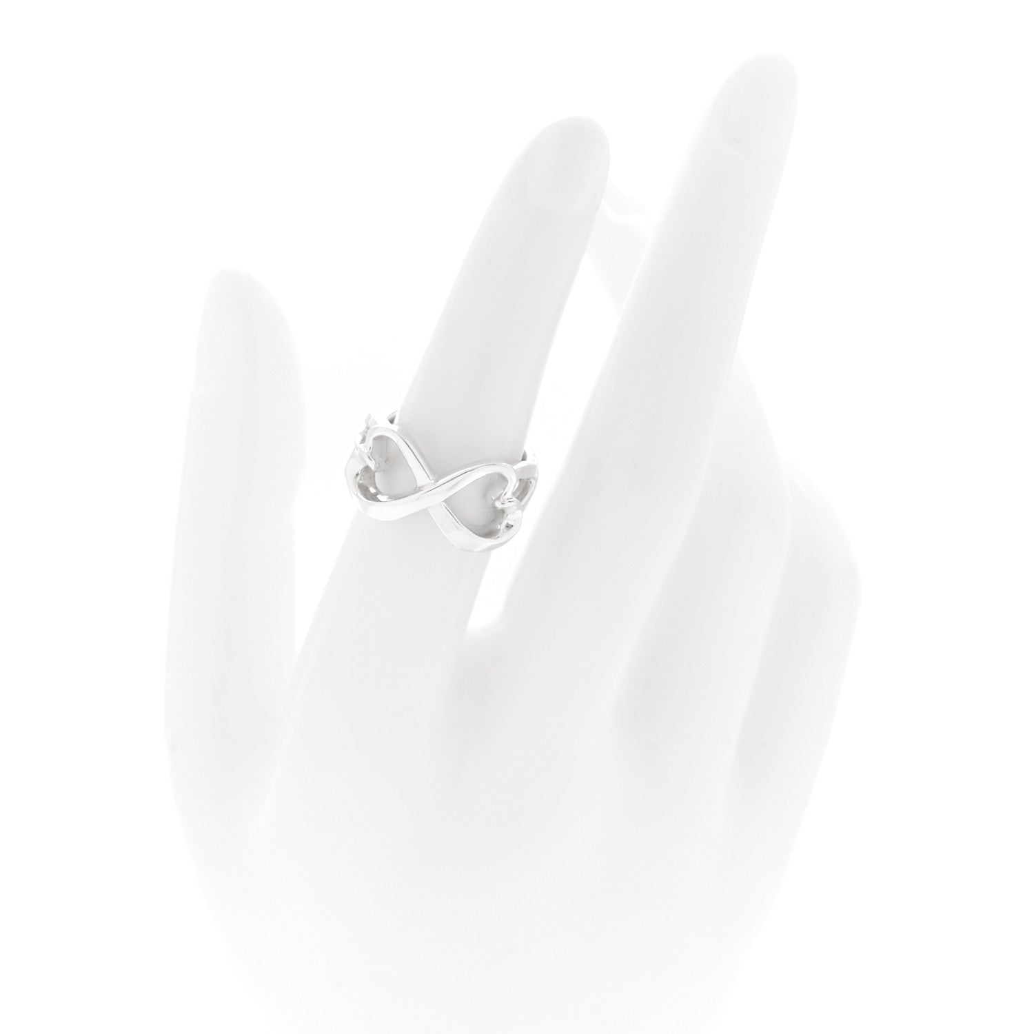 Tiffany Sterling Silver Paloma Picasso Double Loving Heart Ring 52 6 2 of 6