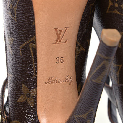 Louis Vuitton Patent Monogram Ritual Fetish Platform Pumps 36 7 of 9