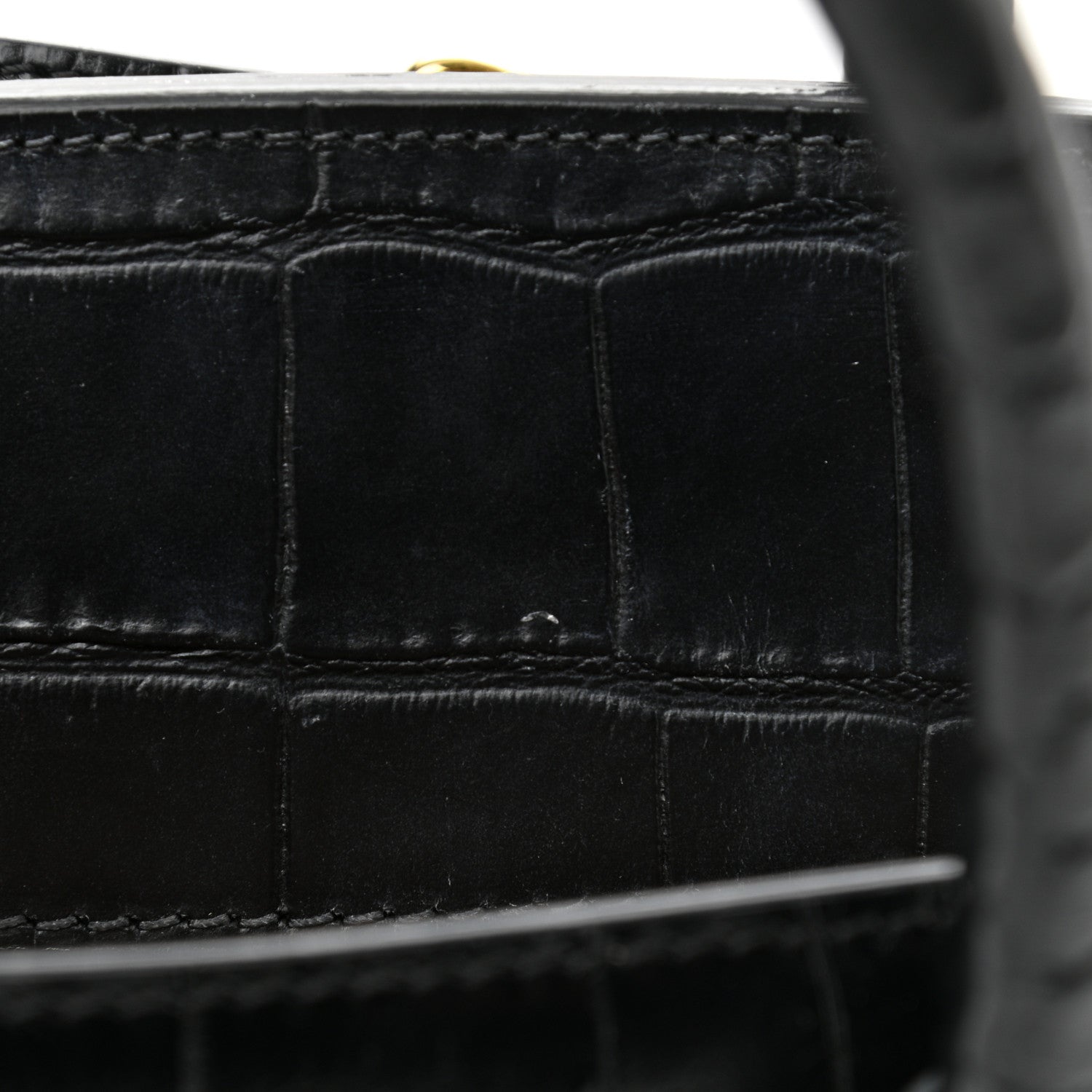 Alexander McQueen Calfskin Crocodile Embossed Mini Heroine 21 Black 11 of 11