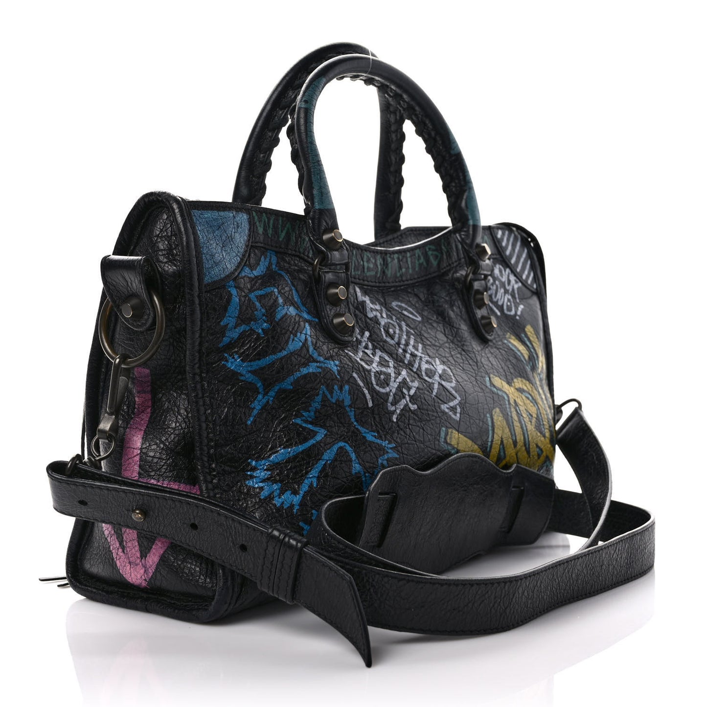 Agneau Graffiti All Over Classic Hardware S City Black Multicolor