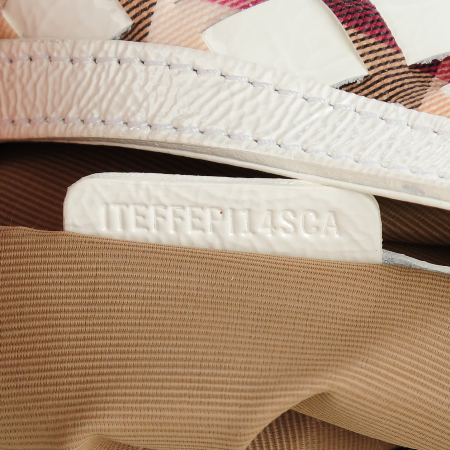 Canvas Woven Nova Check Brook Hobo White