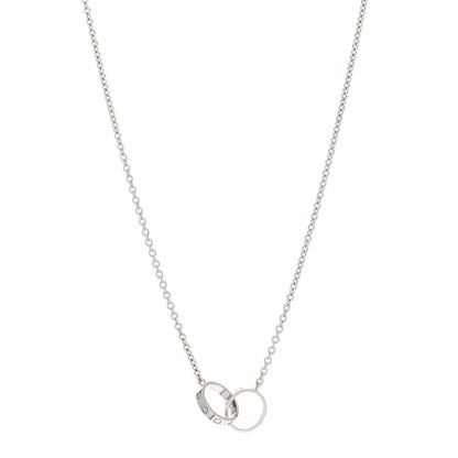 Cartier 18K White Gold Interlocking LOVE Necklace 1 of 4