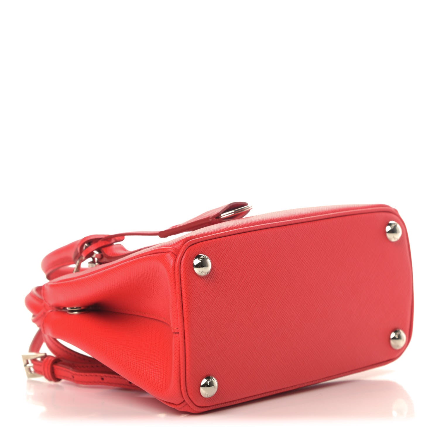 Prada Saffiano Mini Galleria Double Zip Crossbody Lacca 3 of 4