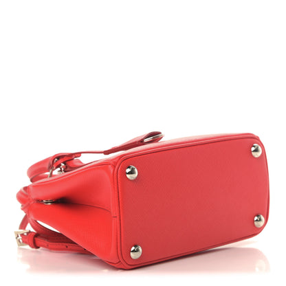 Prada Saffiano Mini Galleria Double Zip Crossbody Lacca 3 of 4