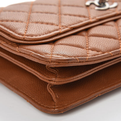 Chanel Caviar Quilted Flap With Chain Flap Light Brown 8 of 11