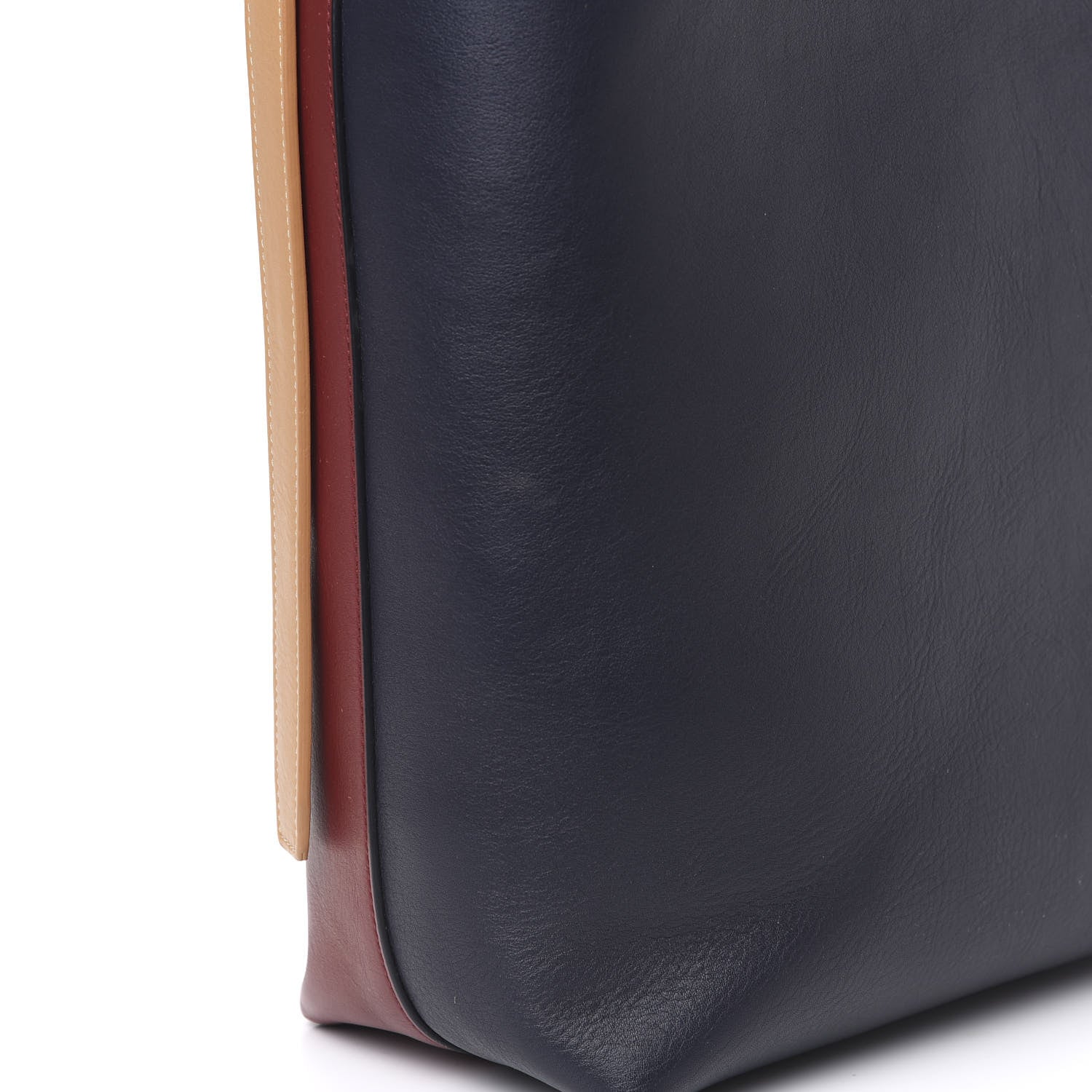Celine Shiny Smooth Calfskin Small Twisted Cabas Dark Ruby Navy 9 of 9