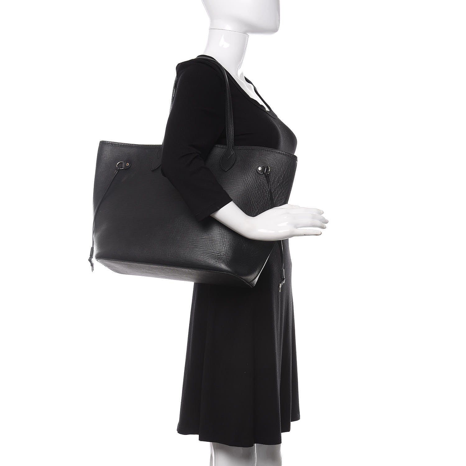 Louis Vuitton Epi Neverfull MM Black 2 of 9