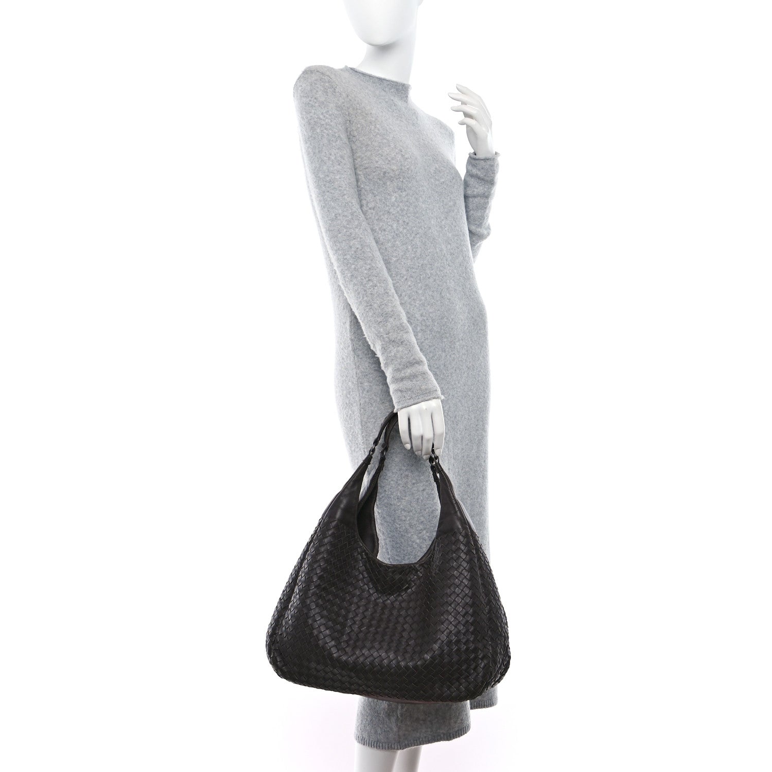 Bottega Veneta Nappa Intrecciato Large Campana Hobo Ebano 2 of 10