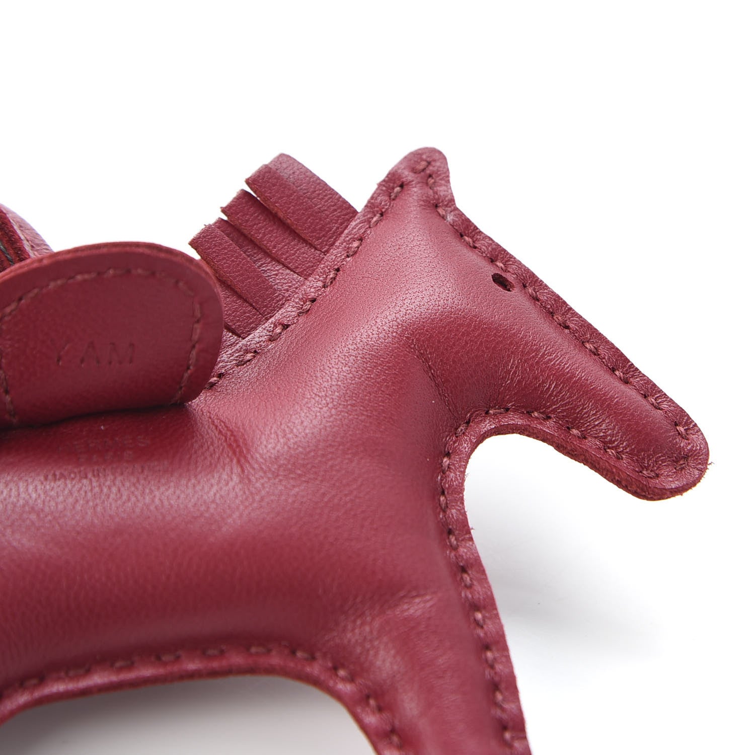 Hermes Milo Lambskin Grigri Rodeo Horse Bag Charm PM Rubis 5 of 5