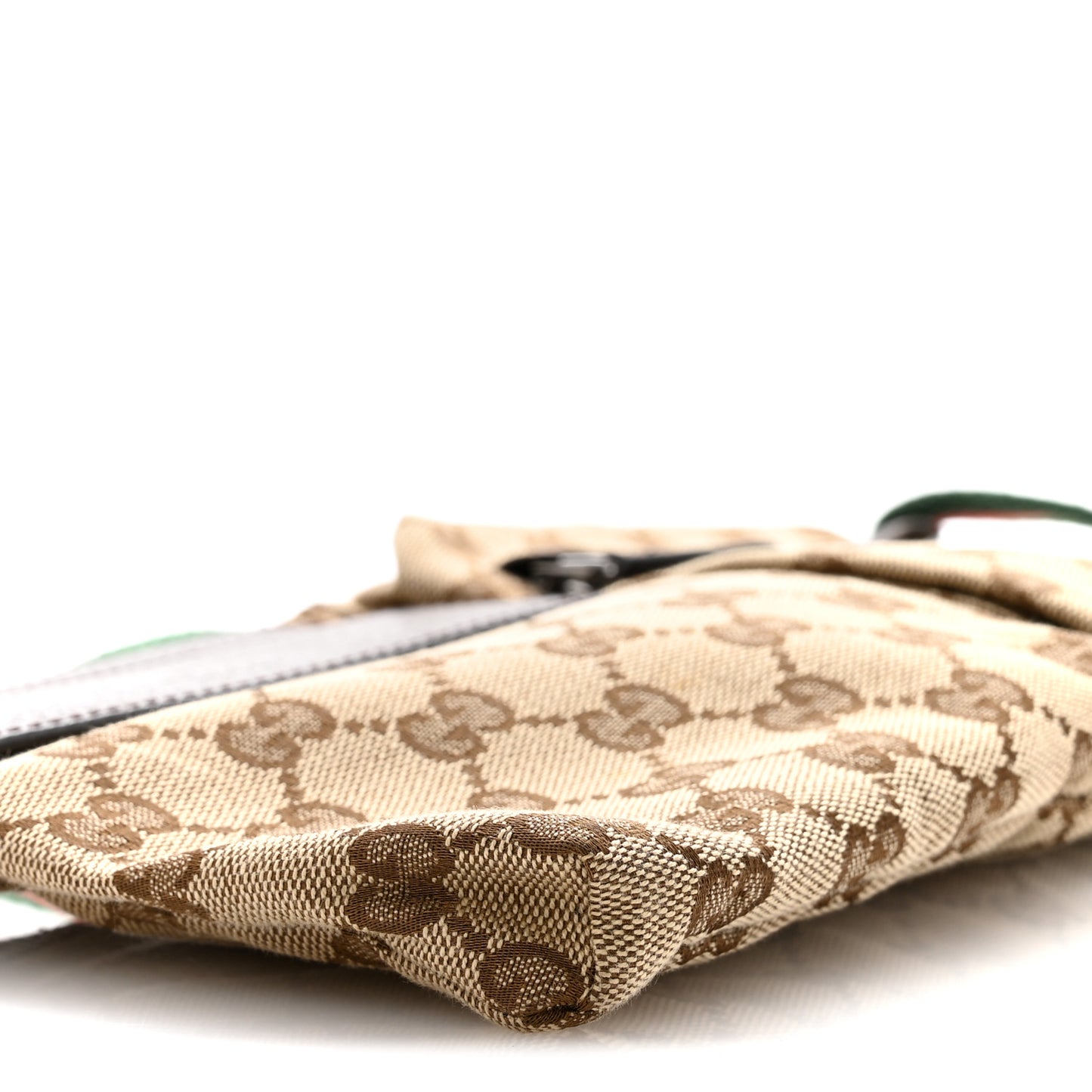 GG Monogram Double Pocket Belt Bag Dark Brown