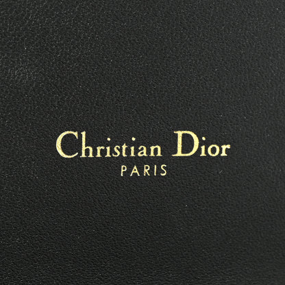 Christian Dior Calfskin Petites Fleurs Print Caro Pouch With Chain Black Multicolor 7 of 12