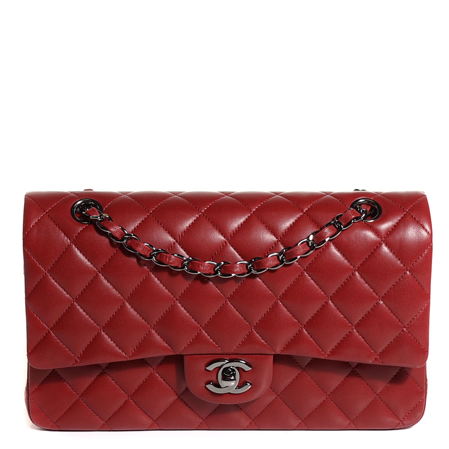 Chanel Lambskin Quilted Medium Double Flap Red 1 of 9
