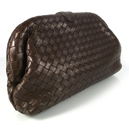 Bottega Veneta Vintage Nappa Woven Clutch Ebano 3 of 7